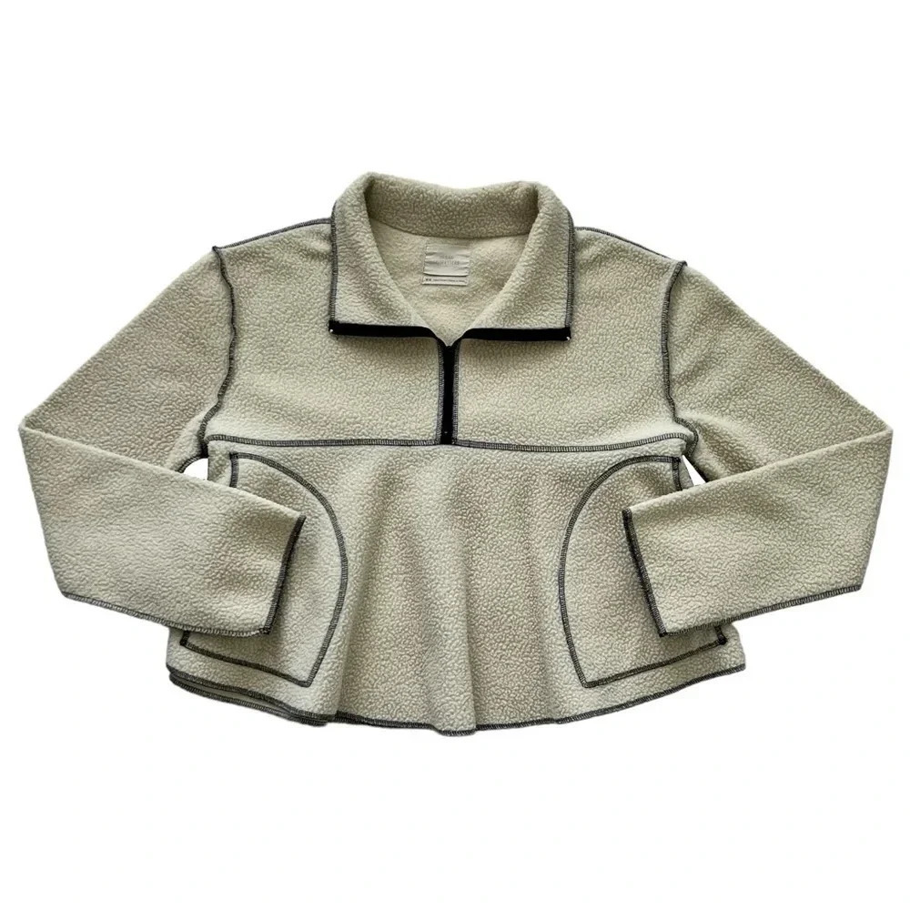 Urban Outfitters Posie Fleece Half Zip Sweatshirt